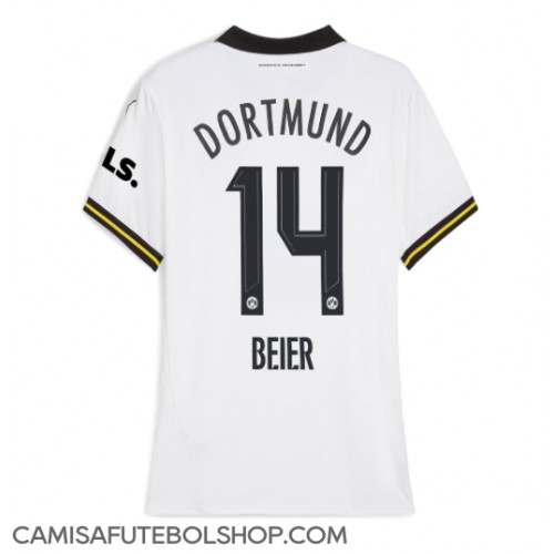 Camisa de time de futebol Borussia Dortmund Maximilian Beier #14 Replicas 3º Equipamento Feminina 2024-25 Manga Curta